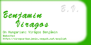 benjamin viragos business card